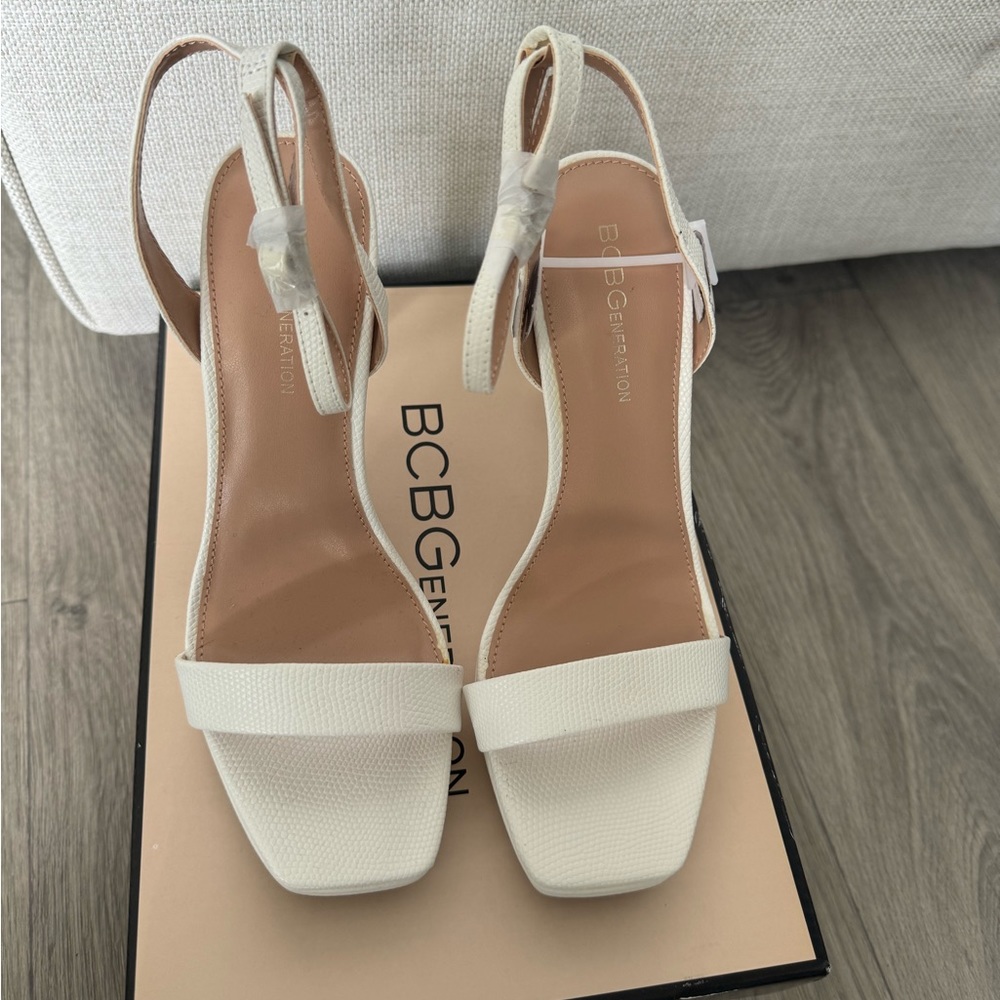 BCBGeneration Caroline Platform Sandal, Off white